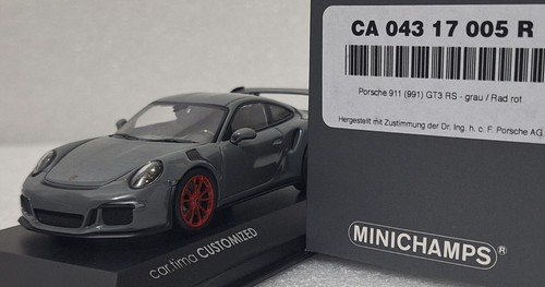 Porsche 911 (991) GT3 RS 2015 Grey/ Red 1:43 Minichamps CA04317005R 1 of 11 PCS - Picture 10 of 16