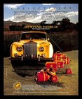 1990 Hunting World Battue Luggage Vintage PRINT AD Classic Car Rolls Royce Gold