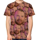Funny Personalised T Shirt All Over Face Front & Back Printed Custom Men Stag Do