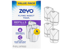 Zevo Flying Insect Trap, Fly Trap Refill Cartridges Twin Pack, 4 Cartridges
