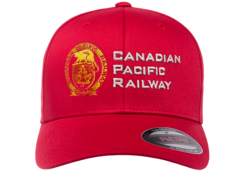 Canadian Pacific 1881 Beaver Shield w/Letters Embroidered Flexfit L/XL Red Cap - 第 2/5 張圖片