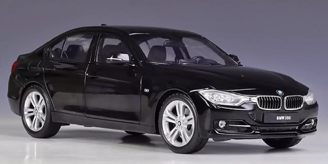 Welly 1 18 BMW 335i Racing Car Vehicle Diecast Model Black NEW IN