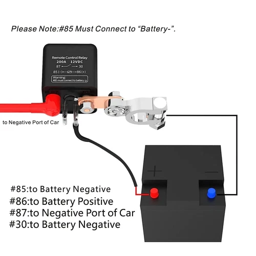 Master Kill Cut-off Switch Isolator Wireless Remote Car Battery Disconnect Relay - Bild 2 von 12