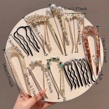 9Pc Insert Hair Combs - Fashionable for Updos, Braids  Casual Hairstyles