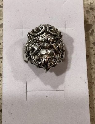 Ring Sonne Wukong Buddhistische Mythologie Affenkönig Silber 925 verstellbar Rarität!