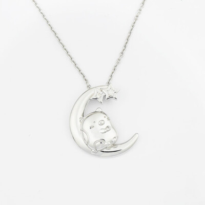 Sumikko Gurashi Neko Cat Silver Necklace Moon San-X Japan | eBay