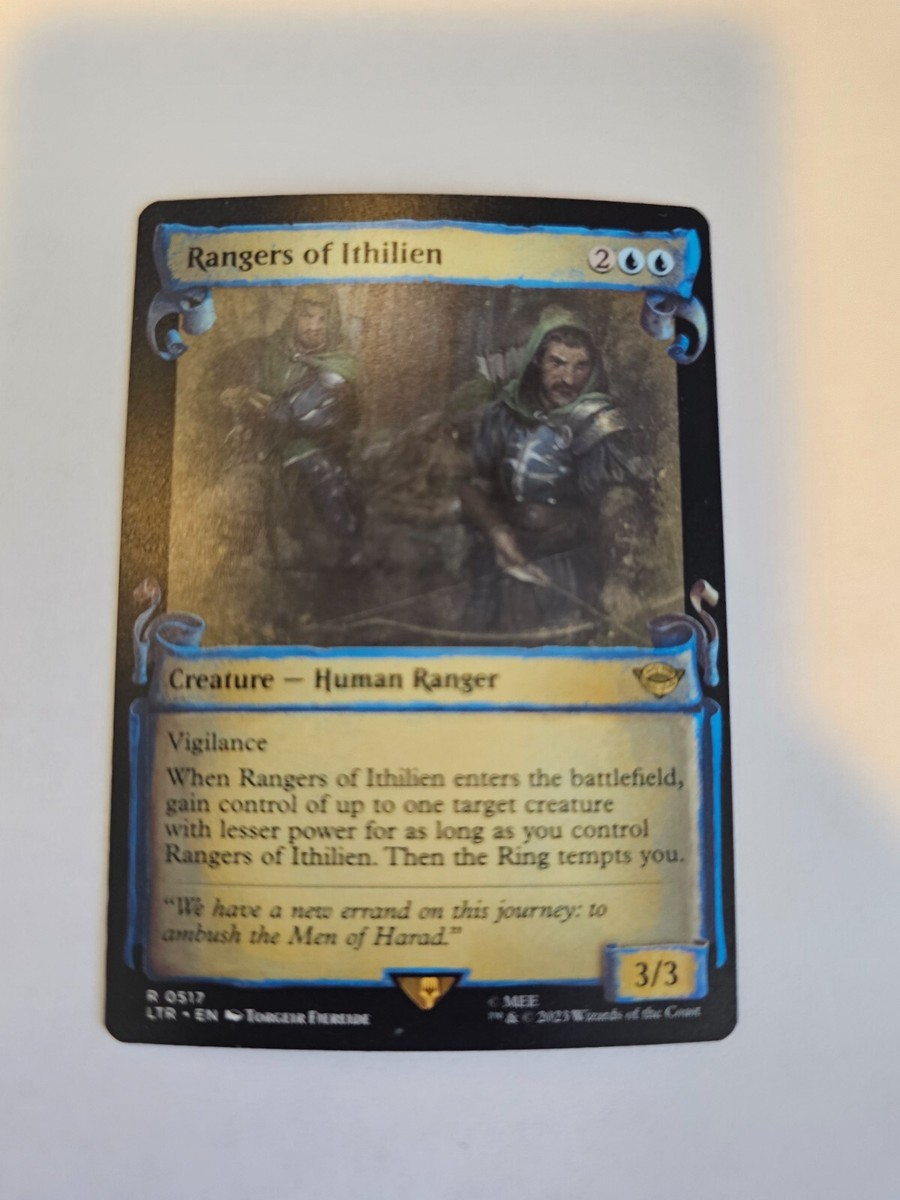 mtg card stock quality Rangers of Itilien Showcase, Lord of the Rings #517 9 best Magic: The Gathering