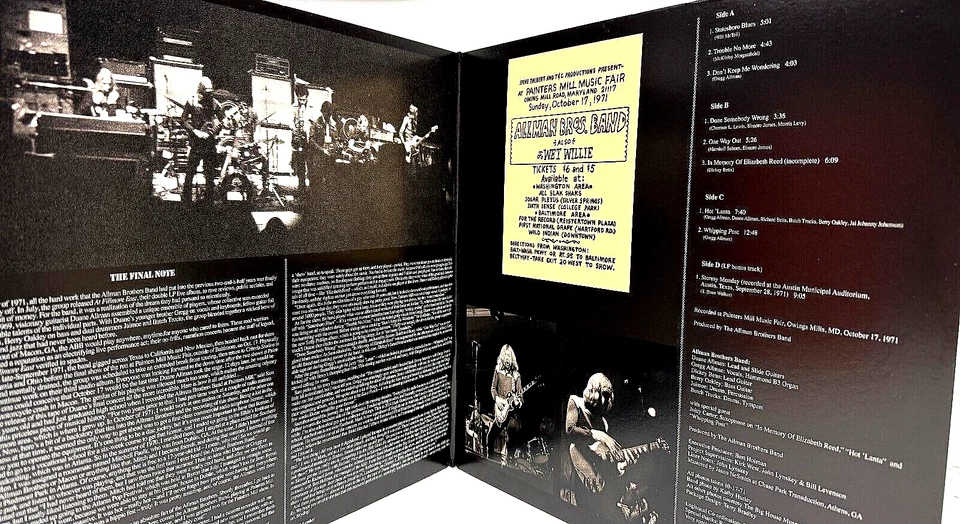 The Allman Brothers Band The Final Note RSD 2021 B&W Vinyl Records 1st Press - Image 4 of 4