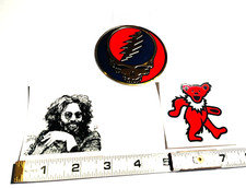 Grateful Dead Steal Your Face Metal Car Decal Sticker and 2 other stickers
