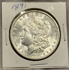 1891 P Morgan Silver Dollar 90% Silver BU Unc Ms Coin Better Date Lustrous!!