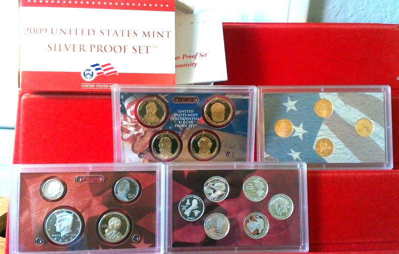 2009 United States Mint Silver Proof Set with Box and COA. 1,52 ounces SIL