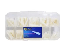 US Nail Manufacturer - Straight Coffin Natural Nail Tip (540 Tips/Box)