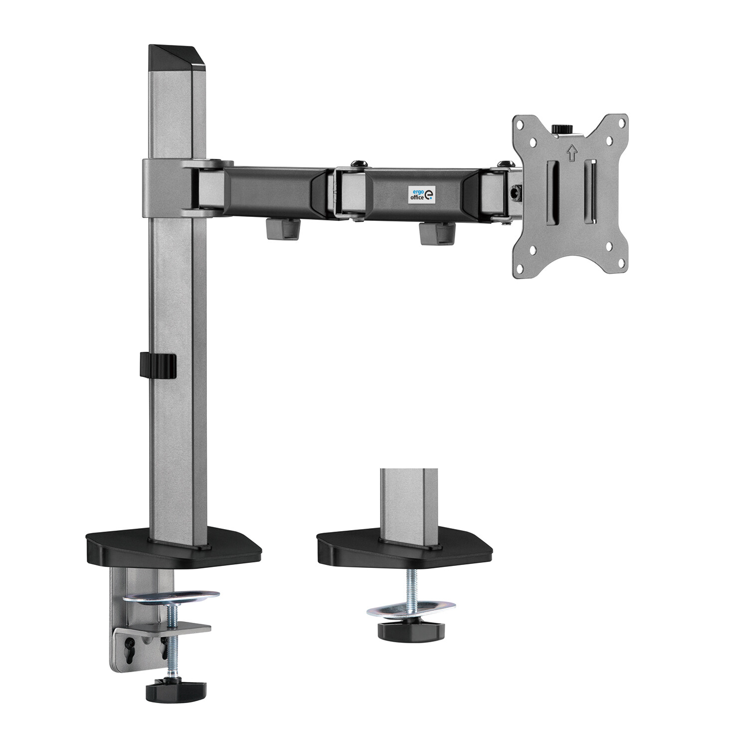 Support moniteur articulé 17-32 pouces Ergo Office ER-448 noir en acier pour double écran