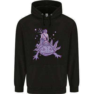Poseidon Riding an Axolotl Kinder Kids Hoodie