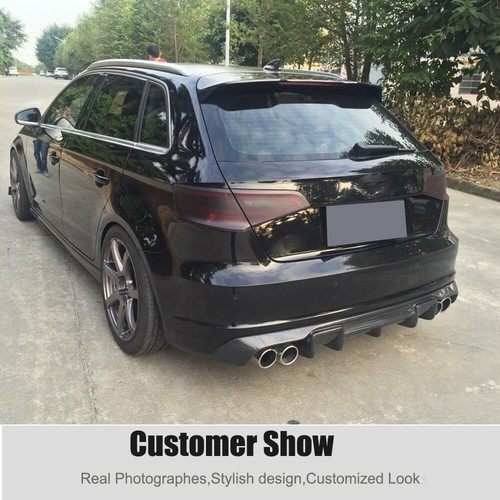 For Audi A3 Sline S3 8V Hatchback 13-15 Real Carbon Rear Bumper Diffuser Lip kit - Picture 6 of 12