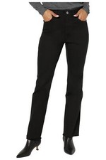 Belle by Kim Gravel Women's Twill Frayed Baby Boot Jean Black