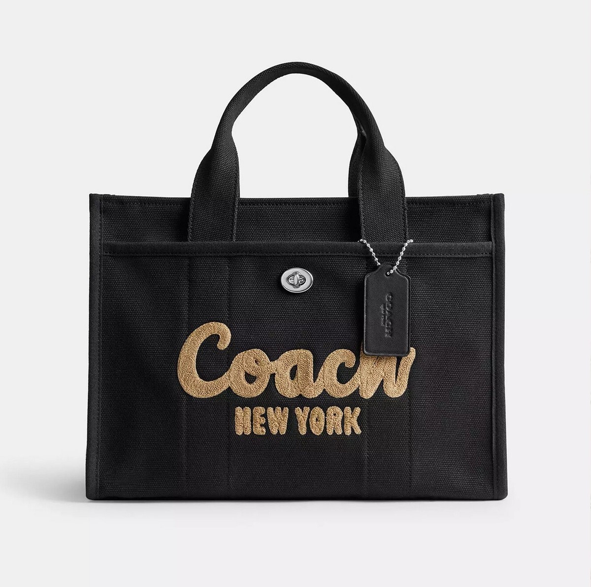 COACH CP158 Cargo Tote Medium Black Canvas NWT | eBay