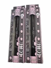 2 × IONI BLACK NOIR LASH GLUE 2 IN 1 LINER Precise Felt Tip Pen Long Wear Lot 