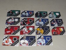 15 2005-2006 HOCKEY CARD LOT UD GAME JERSEY RELIC NHL POTI COOKE HUNTER CARTER