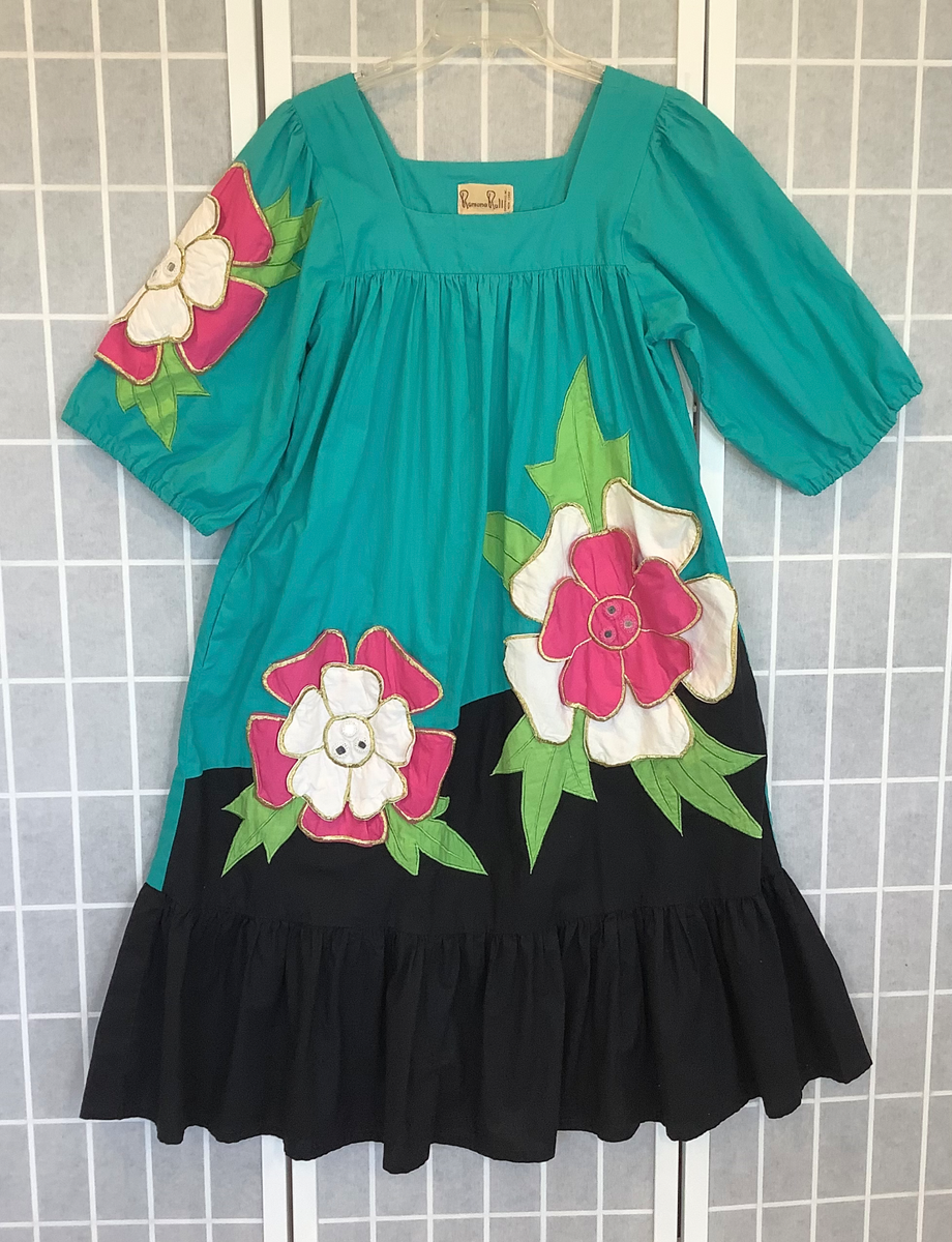 slim fit dress slacks Ramona Green Slip Dress w/ Floral Embroidery main image 0