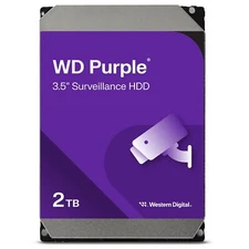WD Purple 2TB Surveillance Hard Drive Engineered for Video Recording Systems