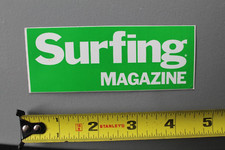 Surfing Magazine Green White Surfer Rare Original V70A Vintage Surfing STICKER