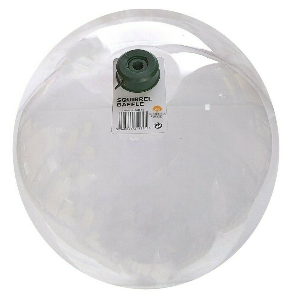 Squirrel Baffle Large Diameter Clear Dome for Wild Bird Feeding Station Pole