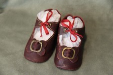 Leather shoes for antique doll Kestner Jumeau Bru Jne 3-3/8"(85mm) #265 Dolantik