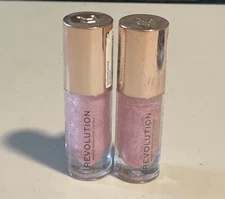Lot of (2) Revolution Shimmer Bomb Lip Gloss with Vitamin E SPARKLE - Sealed