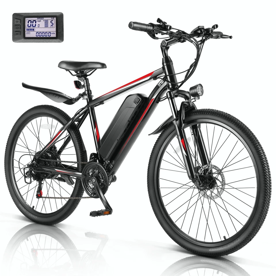 Bicicleta Eléctrica 500W 48V 26 pulgadas Bicicleta Eléctrica 21 Velocidades Bicicleta de Montaña para Hombres/Mujeres 20MPH⚡ Foto 3 de 4