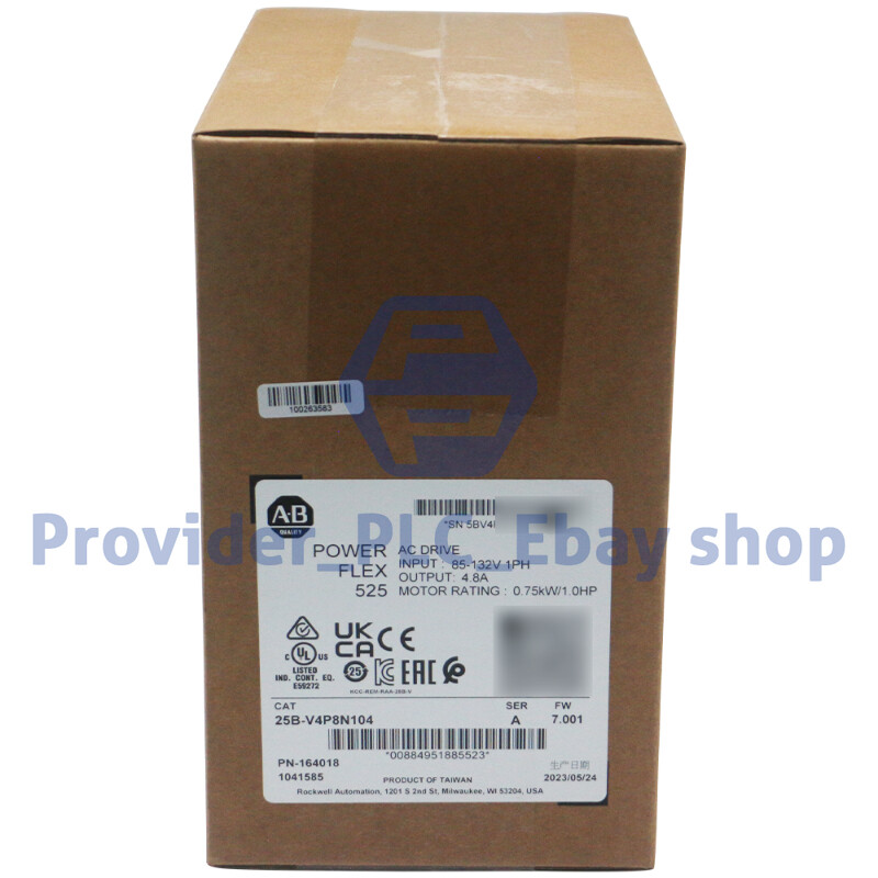 NEW Allen-Bradley 25B-V4P8N104 PowerFlex 525 AC Drive 0.75kW
