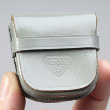 ROLLEI GREY LEATHER LENS HOOD CASE FOR BABY ROLLEIFLEX