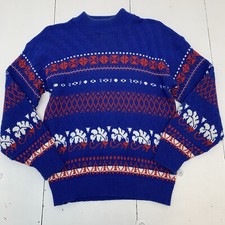 American Pride Vintage Sweater Women's Size Medium Mulitcolor Long Sleeve