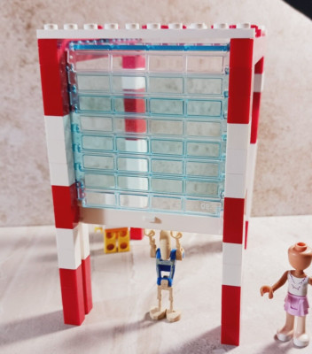 LEGO Fire Truck Bay Garage roll Up Door clear Logo Brick Red White Tall DOOR   4