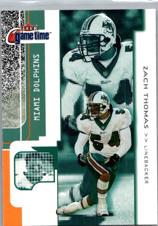2001 Fleer Game Time #70 Zach Thomas Extra