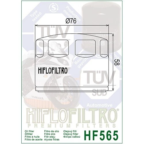 HifloFiltro Calidad OE Aceite Filtro Para Gilera 800 Gp / Centenario (2008A 2014 - Imagen 2 de 4