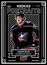 2022-23 UPPER DECK UD PORTRAITS CARSON MEYER 06/99 COLUMBUS BLUE JACKETS #P-59