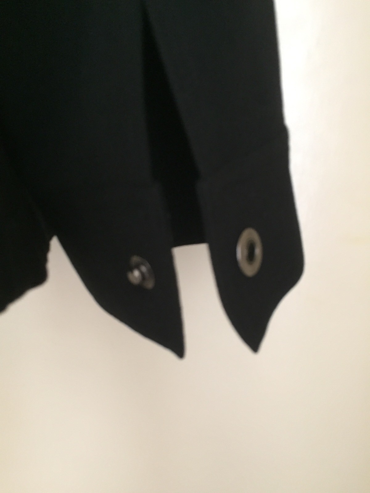 Chico's 2 Black Basic Jacket Silver Front Snaps U… - image 7