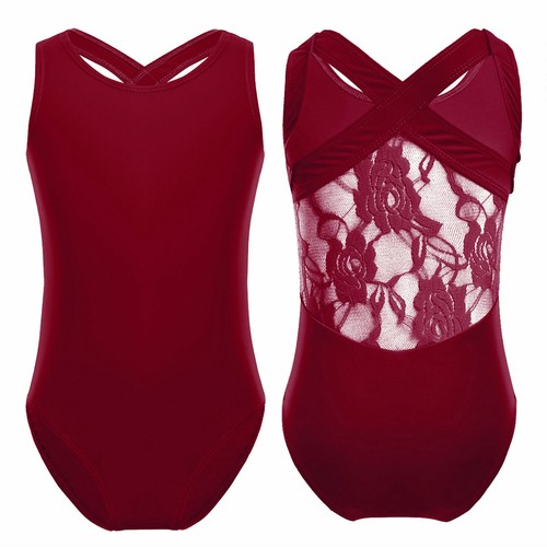 Girls Lace Ballet Dance Leotard Kids Gymnastics Unitards Jumpsuit Yogo Dancewear - Bild 51 von 76