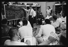 Photo:Vince Lombardi Green Bay Packers 1960 Locker Room Football Meeting