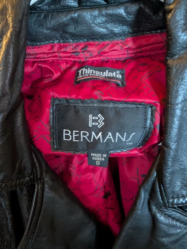 Vintage Used Burmans Leather Fringe Womens Insulated Jacket Small  - Image 2 of 4