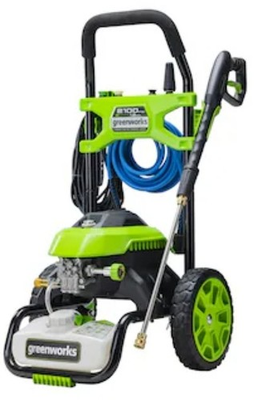 #ad Greenworks 2100 PSI 1.2 GPM Cold Water Electric Pressure washer with 4 in Spray $130.00