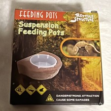 Reptile Food Bowl and Amphibian Water Dish - Suspension Type Brown Fast Ship