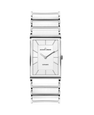 JACQUES LEMANS Women Analog Quartz Casual Watch Classic Dress White Dial Waterpr