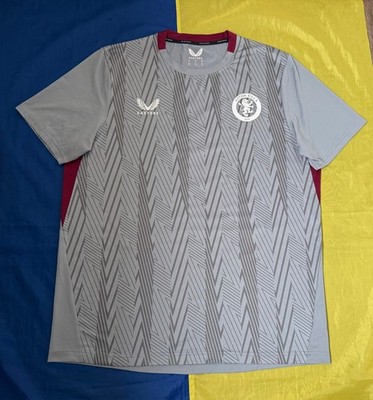 ASTON VILLA 2023 - 2024 PRE-MATCH SOCCER JERSEY FOOTBALL SHIRT CASTORE Sz. XL