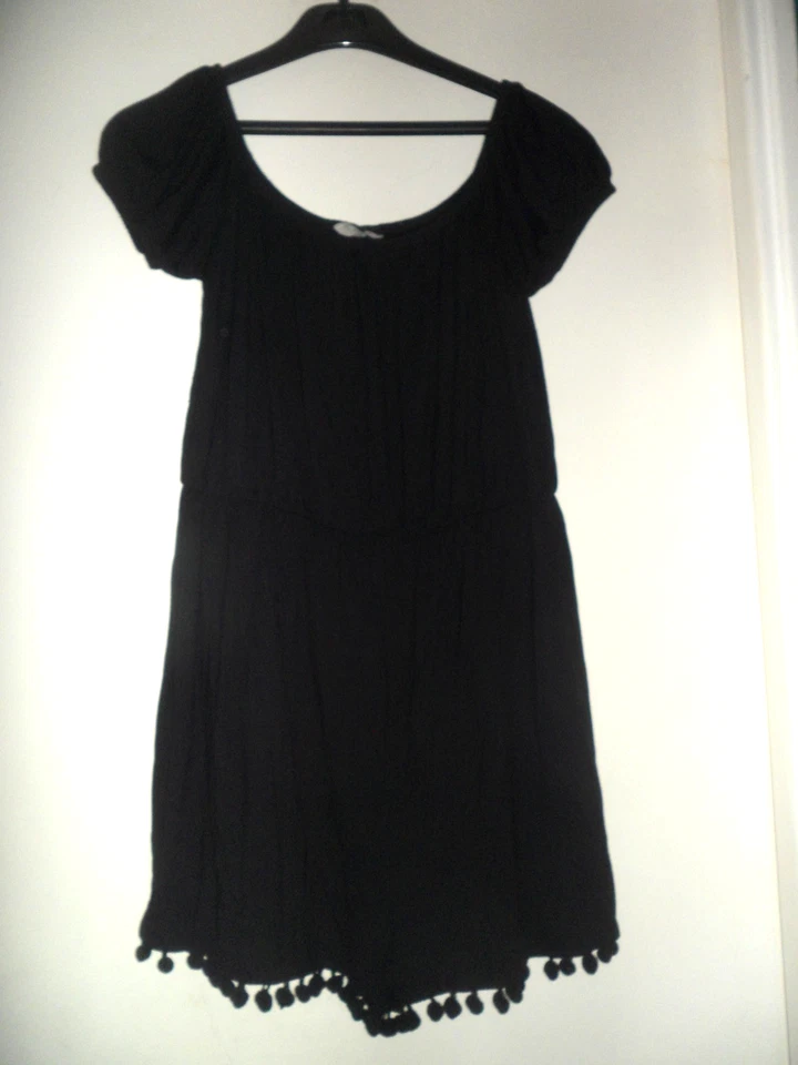 ASOS : ROBE SHORT NOIRE MC TAILLE 34 VISCOSE+ELASTHANE TBE!! - Photo 1/4
