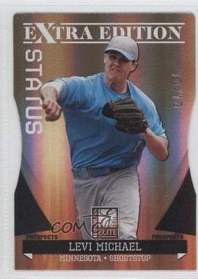 2011 Donruss Elite Extra Edition Gold Status Die-Cut 10/10 Levi Michael 0f8