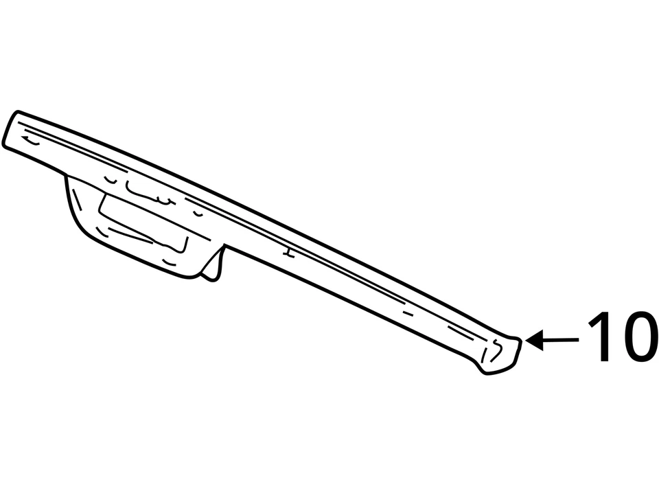 Ford Grand Marquis Taurus X 2006-2011 Mercury moldura 6W3Z54046A62ac - nuevo OEM Foto 4 de 4