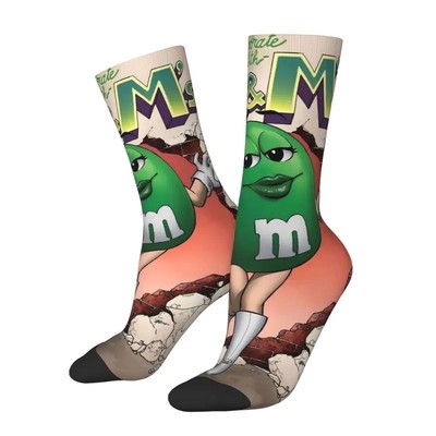 Green M&M Socks so cute  Unisex, one size,quality and rare  FREE SHIPPING