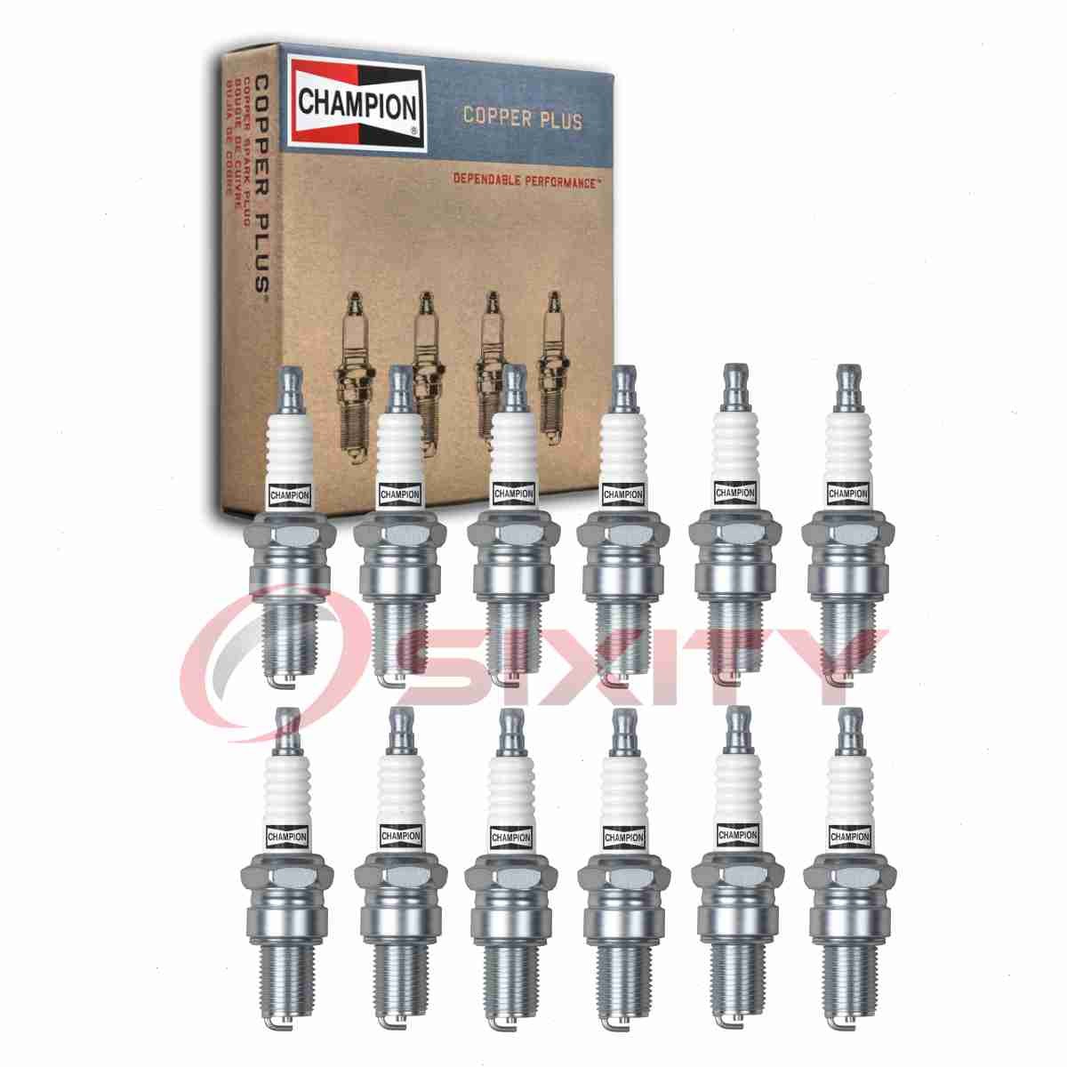 12 pc Champion Copper Plus Spark Plugs for 1982-1985 Lamborghini Countach ki